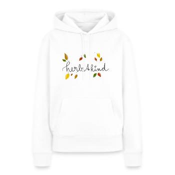 Automne enfant d’automne cadeau d’automne - Sweat à capuche Premium bio Femme - blanc - Devant - Julia (174cm)