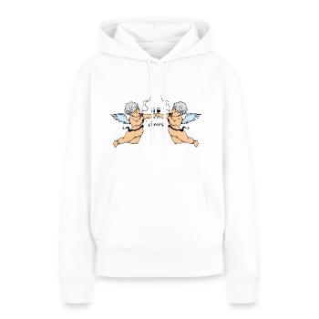 Anges toast, Acclamations - Sweat à capuche Premium bio Femme - blanc - Devant - Julia (174cm)