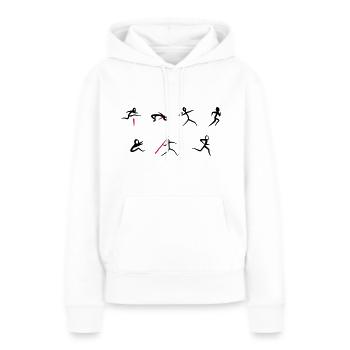 Track & Field, Heptathlon - Women’s Premium Organic Hoodie - white - Front - Julia (174cm)