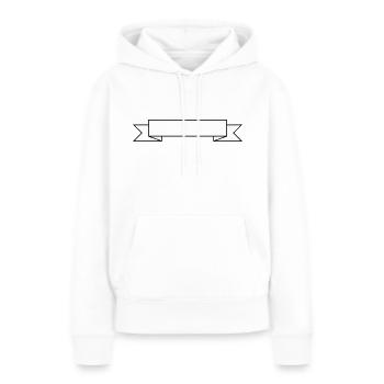 Banner - Frauen Premium Bio Hoodie - Weiß - Vorne - Julia (174cm)