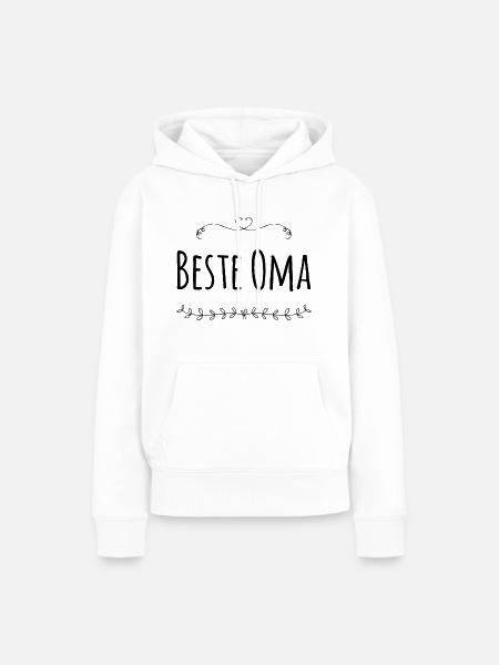 Oma - Frauen Premium Bio Hoodie - Weiß