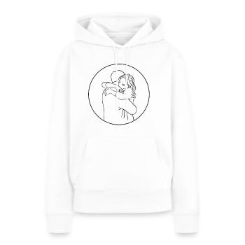 Hug best friends - Women’s Premium Organic Hoodie - white - Front - Julia (174cm)