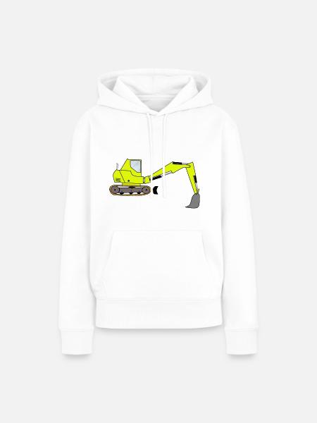 Bagger Digger - Frauen Premium Bio Hoodie - Weiß