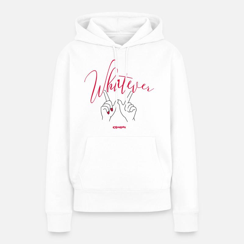 Clueless - Quoi d'autre! - Sweat à capuche Premium bio Femme - blanc