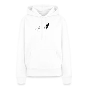 Eine Rakete beim Abflug - Frauen Premium Bio Hoodie - Weiß - Vorne - Julia (174cm)