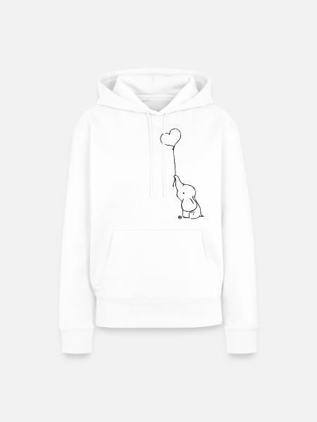 Elefantastisch - Frauen Premium Bio Hoodie - Weiß