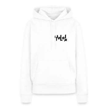 YOLO! - Frauen Premium Bio Hoodie - Weiß - Vorne - Julia (174cm)