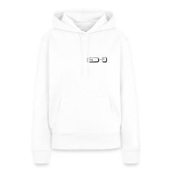 ctrl + Z - Sweat à capuche Premium bio Femme - blanc - Devant - Julia (174cm)