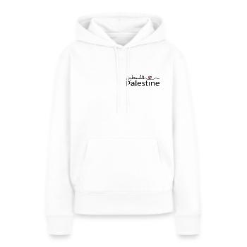 Palestine design with Arabic calligraphy - Frauen Premium Bio Hoodie - Weiß - Vorne - Julia (174cm)