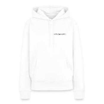 paddeln, digga. paddeln. - Frauen Premium Bio Hoodie - Weiß - Vorne - Julia (174cm)