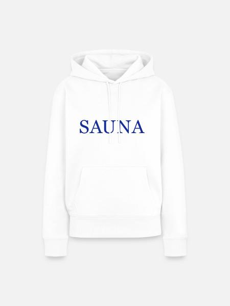 Sauna - Dame Premium hoodie, økologisk bomuld - hvid