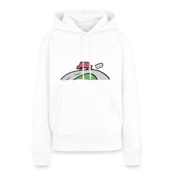 conduire la voiture - Sweat à capuche Premium bio Femme - blanc - Devant - Julia (174cm)