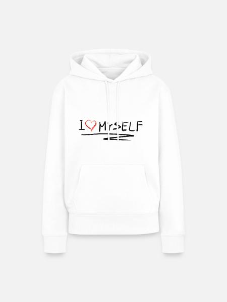 ich liebe mich selbstliebe herz - Frauen Premium Bio Hoodie - Weiß