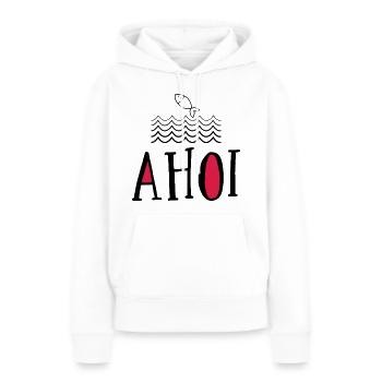 Ahoi - Frauen Premium Bio Hoodie - Weiß - Vorne - Julia (174cm)