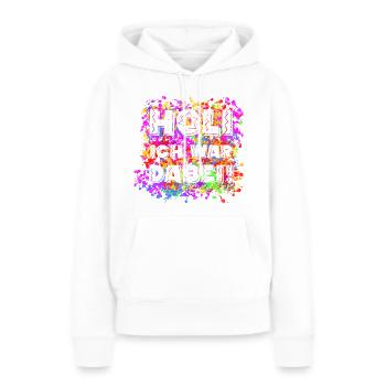 ich war dabei! Holi auf weiß - Frauen Premium Bio Hoodie - Weiß - Vorne - Julia (174cm)