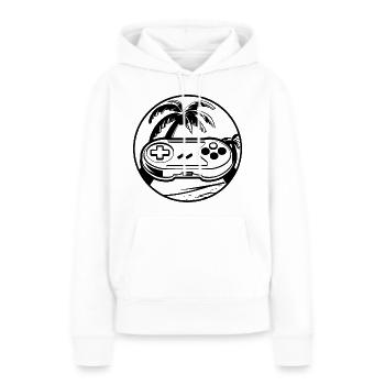 Gamepad - Frauen Premium Bio Hoodie - Weiß - Vorne - Julia (174cm)