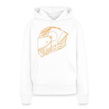 Helm - Frauen Premium Bio Hoodie - Weiß - Vorne - Julia (174cm)