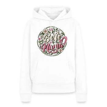 Muttertag beste Mama - Mama ist die Beste Muddi - Frauen Premium Bio Hoodie - Weiß - Vorne - Julia (174cm)