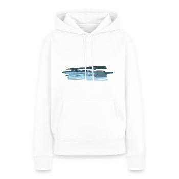 lignes bleues contours de ligne - Sweat à capuche Premium bio Femme - blanc - Devant - Julia (174cm)