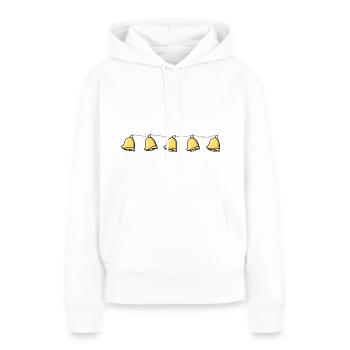 goldene glocken glocke linie töne kette - Frauen Premium Bio Hoodie - Weiß - Vorne - Julia (174cm)