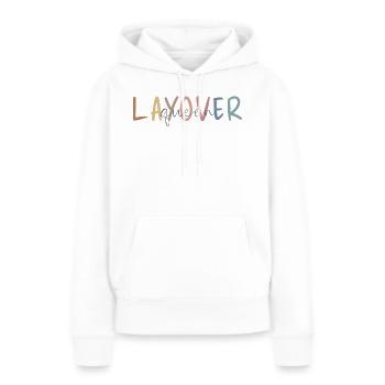 Flight Attendant Geschenk - Flugbegleiter Geschenk - Frauen Premium Bio Hoodie - Weiß - Vorne - Julia (174cm)