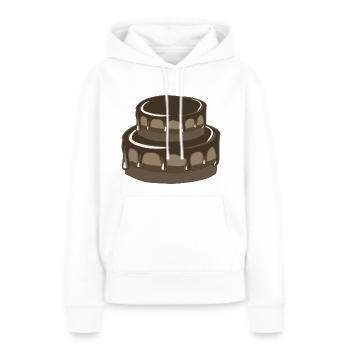 torte schokolade - Frauen Premium Bio Hoodie - Weiß - Vorne - Julia (174cm)