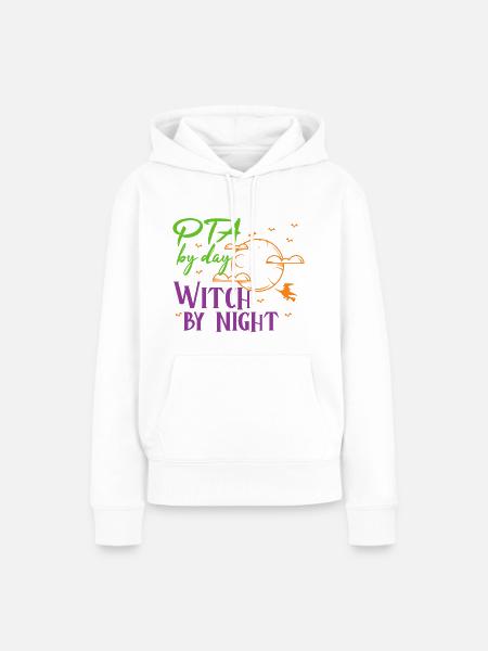 PTA Halloween | Witch by night - Frauen Premium Bio Hoodie - Weiß