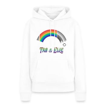 Heartstopper Rainbow Tao et Elle LBGTQIA+ - Sweat à capuche Premium bio Femme - blanc - Devant - Julia (174cm)