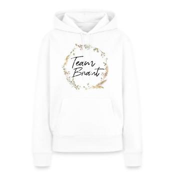 Team Braut - Junggesellinnenabschied - Frauen Premium Bio Hoodie - Weiß - Vorne - Julia (174cm)