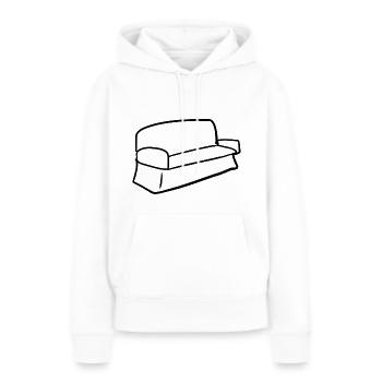Meubles de salon symbole de canapé - Sweat à capuche Premium bio Femme - blanc - Devant - Julia (174cm)