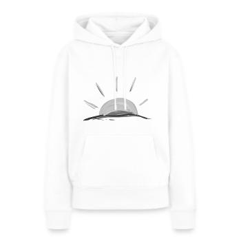 sonne untergang meer symbol sonnenaufgang - Frauen Premium Bio Hoodie - Weiß - Vorne - Julia (174cm)