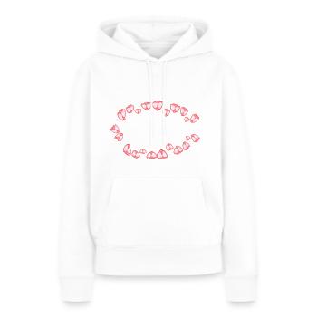 blüten tulpen blüte rosa - Frauen Premium Bio Hoodie - Weiß - Vorne - Julia (174cm)