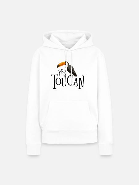Yes Toucan - Women’s Premium Organic Hoodie - white
