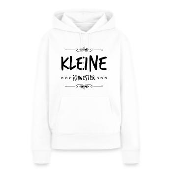 Kleine Schwester Schwestern Geschwister Geschenk - Frauen Premium Bio Hoodie - Weiß - Vorne - Julia (174cm)
