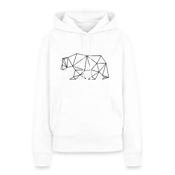 Eisbaer Bär black polyart - Frauen Premium Bio Hoodie - Weiß - Vorne - Julia (174cm)