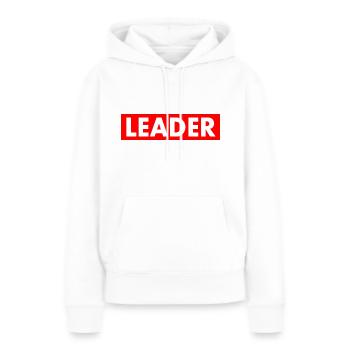 Leader - Frauen Premium Bio Hoodie - Weiß - Vorne - Julia (174cm)