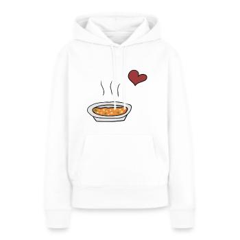 Essen Suppe - Frauen Premium Bio Hoodie - Weiß - Vorne - Julia (174cm)