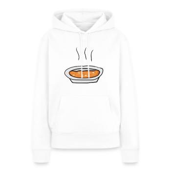 Soupe Alimentaire - Sweat à capuche Premium bio Femme - blanc - Devant - Julia (174cm)