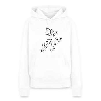 Wut wütend - Frauen Premium Bio Hoodie - Weiß - Vorne - Julia (174cm)