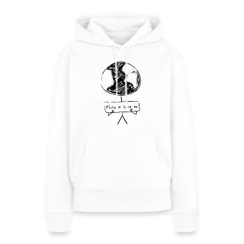 Changement climatique Protection du climat - Sweat à capuche Premium bio Femme - blanc - Devant - Julia (174cm)
