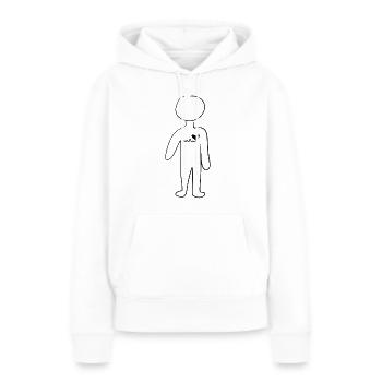 Santé Corps - Sweat à capuche Premium bio Femme - blanc - Devant - Julia (174cm)