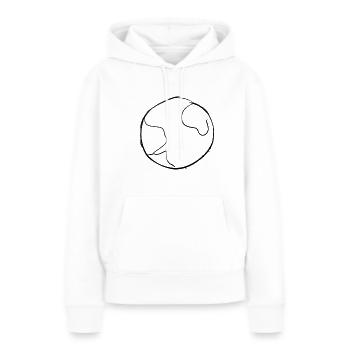 Planète Humanité - Sweat à capuche Premium bio Femme - blanc - Devant - Julia (174cm)