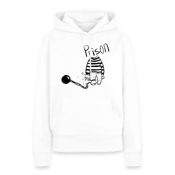 Gefängniss täter - Frauen Premium Bio Hoodie - Weiß - Vorne - Julia (174cm)