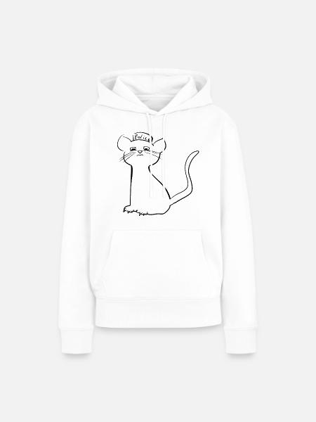 katze polizei - Frauen Premium Bio Hoodie - Weiß