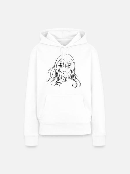 manga schülerin - Frauen Premium Bio Hoodie - Weiß