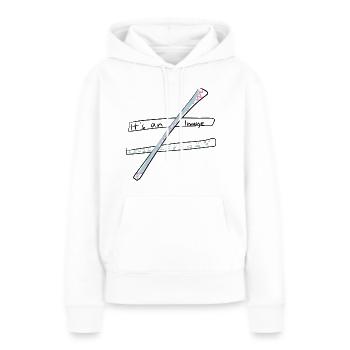 Calcul d’équation - Sweat à capuche Premium bio Femme - blanc - Devant - Julia (174cm)