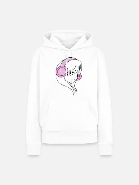manga sound - Frauen Premium Bio Hoodie - Weiß