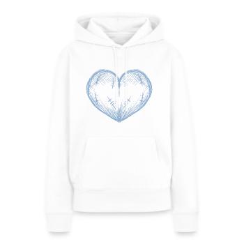cicatrices cardiaques - Sweat à capuche Premium bio Femme - blanc - Devant - Julia (174cm)