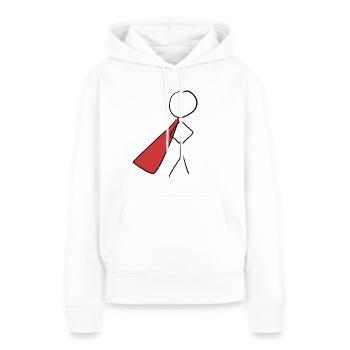 héros super-héros - Sweat à capuche Premium bio Femme - blanc - Devant - Julia (174cm)