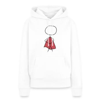 héros super-héros - Sweat à capuche Premium bio Femme - blanc - Devant - Julia (174cm)
